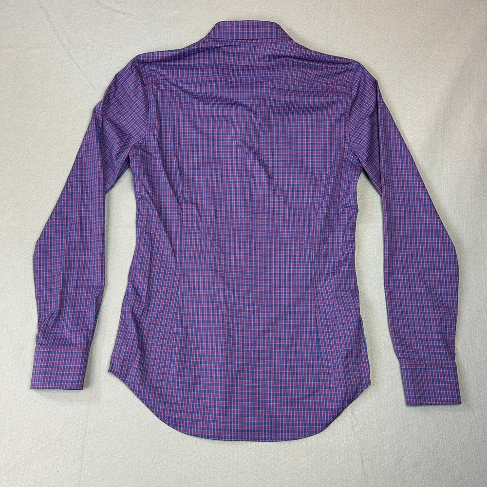 Bonobos Button Down Tailored Fit Plaid Mens M Long Blue Red - Picture 9 of 9